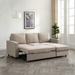 Myles Corner Sofa Bed Natural
