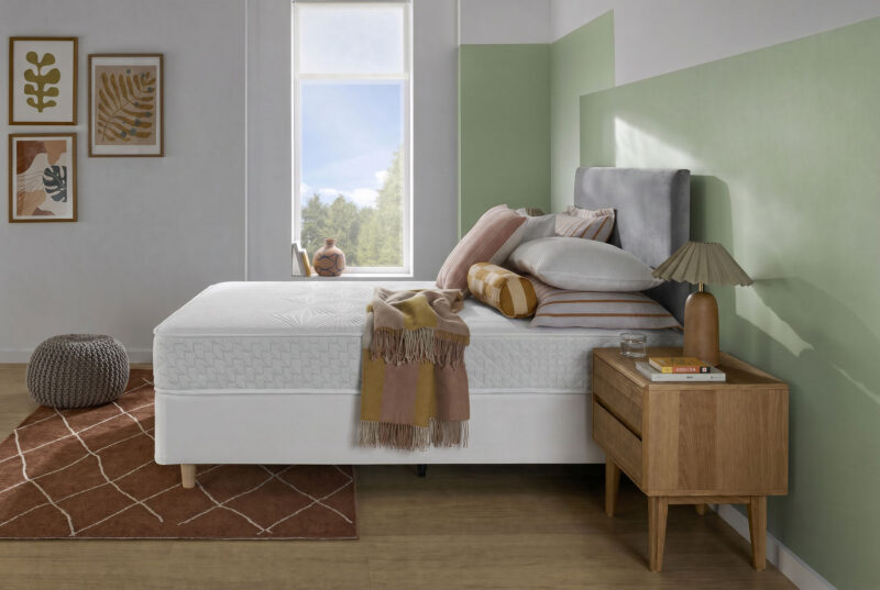 Silentnight Miracoil Flattop Mattress Lifestyle Roomset side